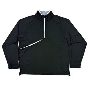 Zero Restriction Mens 1/4 Zip Pullover Golf Jacket Tour Series Size Large Black